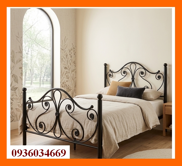 giường sắt kích thước 1m2