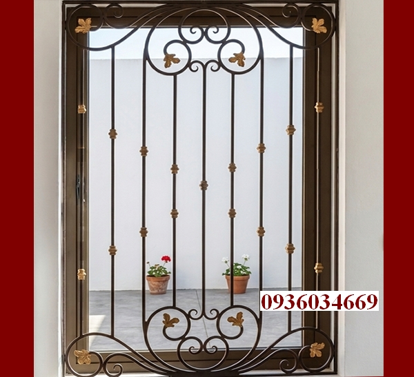 mẫu cửa sổ sắt cổ điển sang trọng