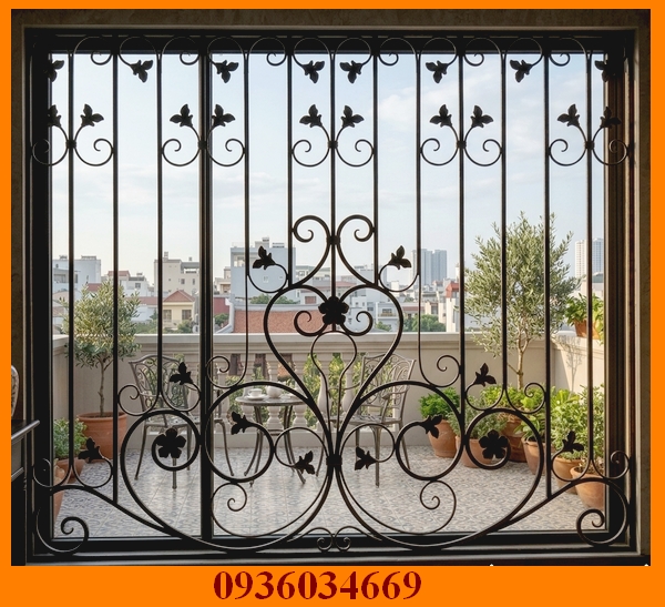 mẫu cửa sổ sắt nghệ thuật