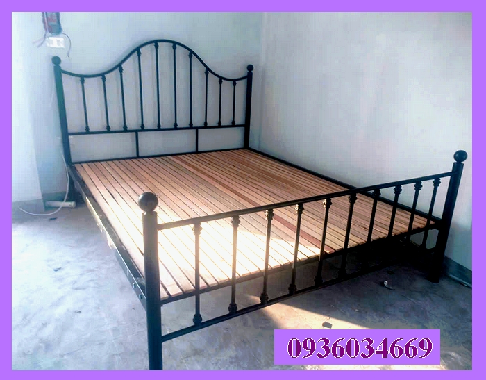 giường sắt phong cách hiện đại