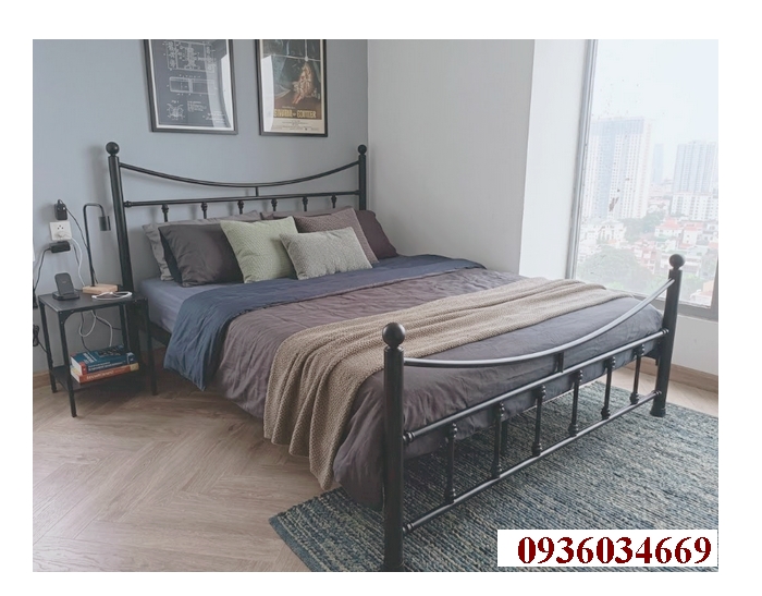 giường sắt đơn giản hiện đại