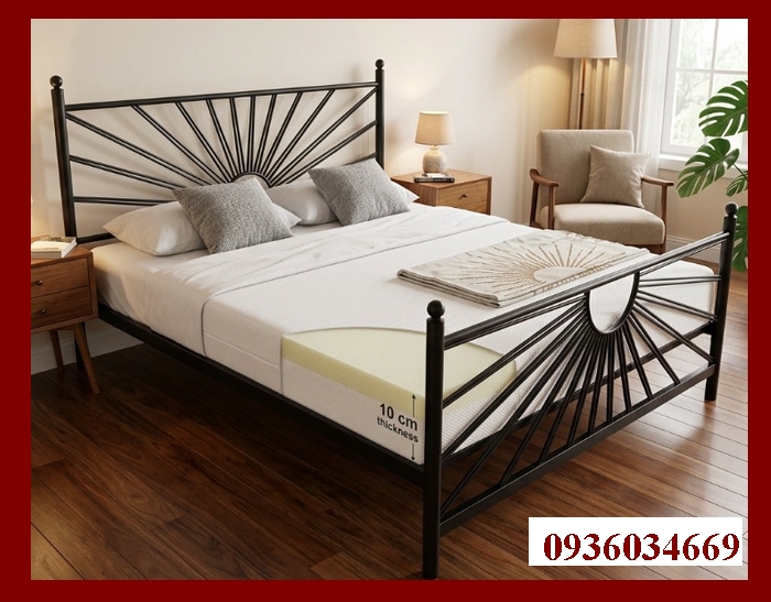 giường sắt hiện đại phong cách trẻ trung