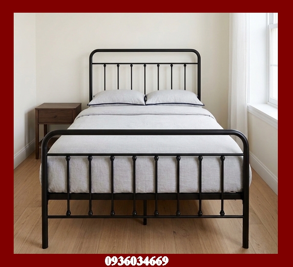 giường sắt đơn giản hiện đại