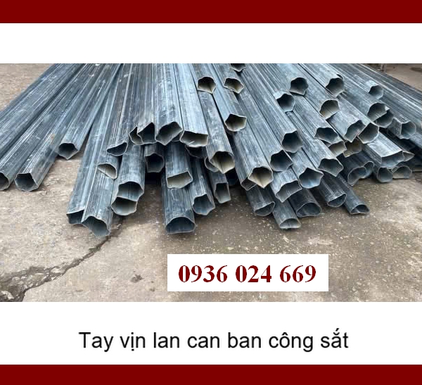 tay vịn lan can sắt ovan mỹ thuật
